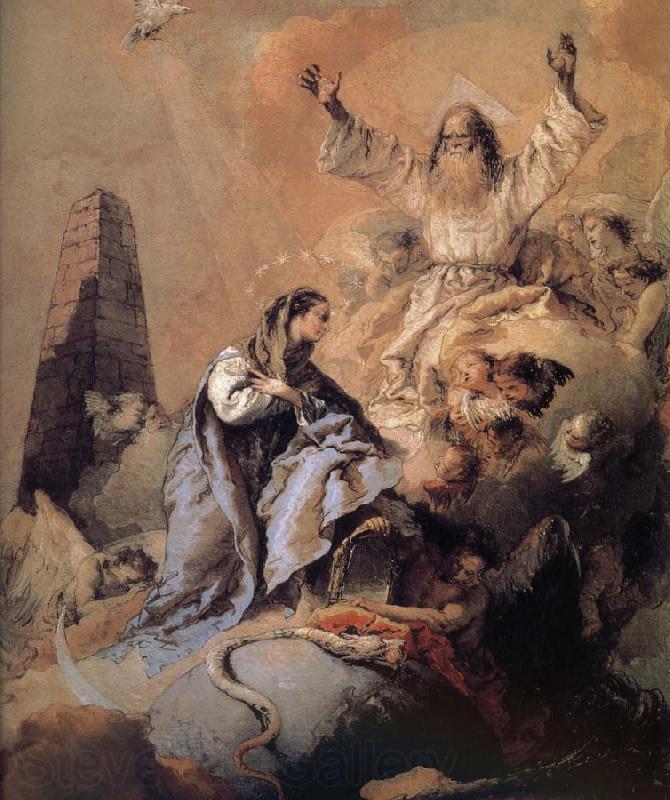 Giovanni Battista Tiepolo Sense of the story of the Holy Spirit and progesterone France oil painting art